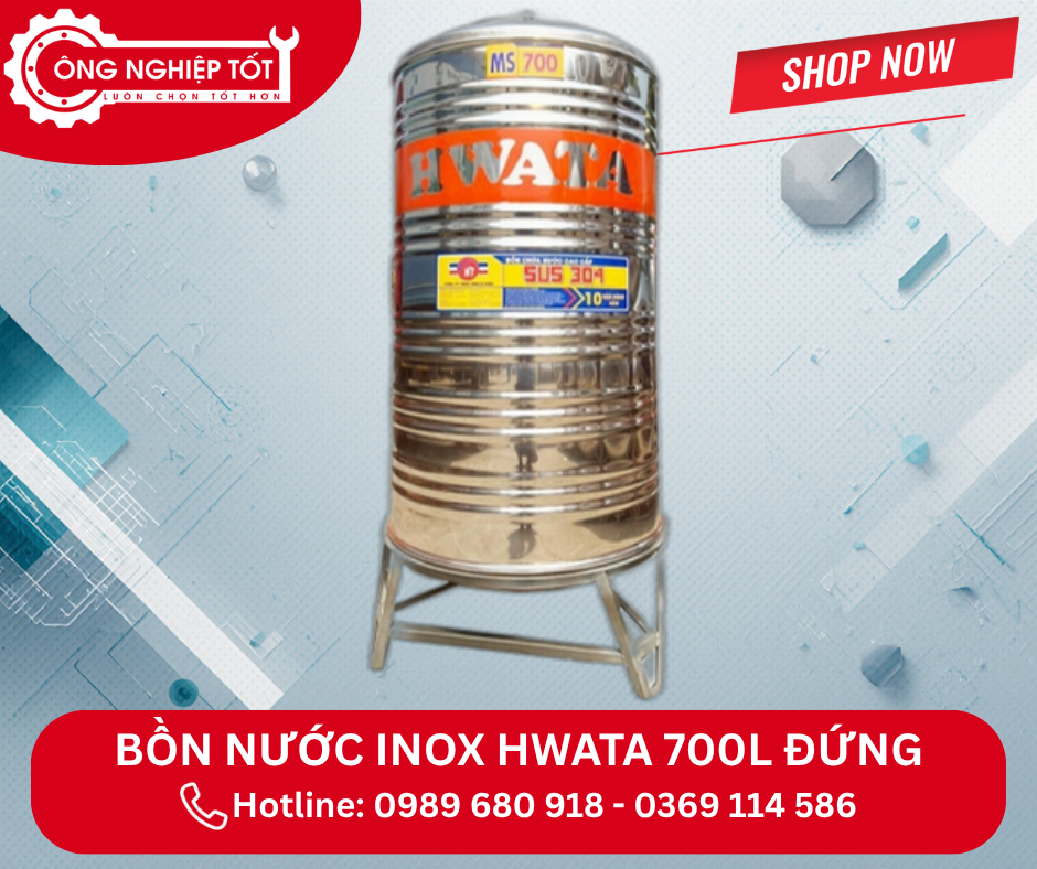 Những ưu điểm nổi bật của Bồn Inox Hwata 700L đứng